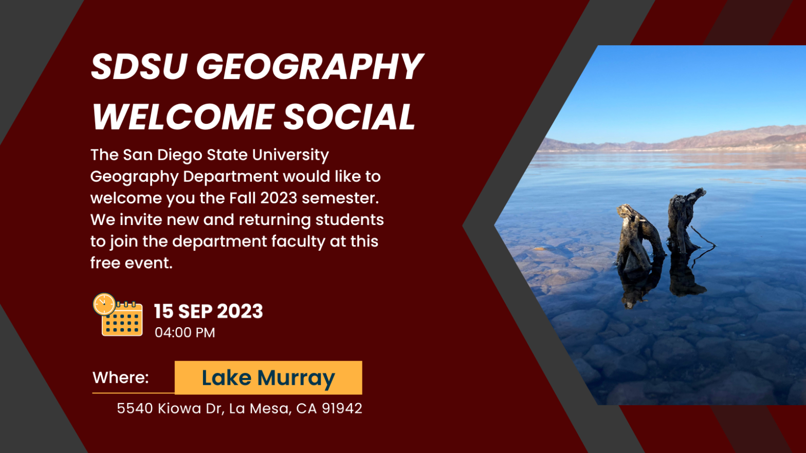 Geography Department Welcome Social